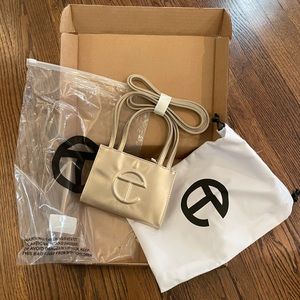 TELFAR Shopping Bag, Small, GOLD